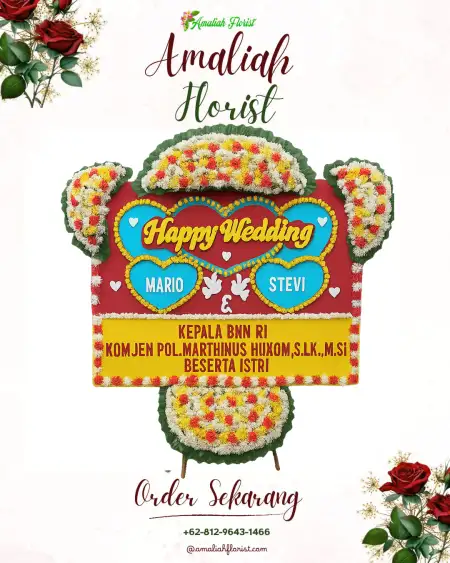 Papan Bunga Pernikahan Penawar Jaya